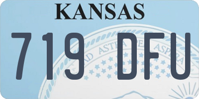KS license plate 719DFU
