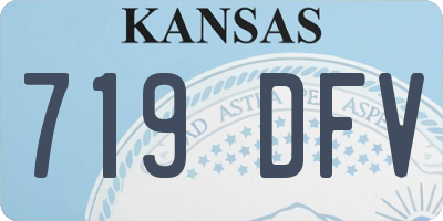 KS license plate 719DFV