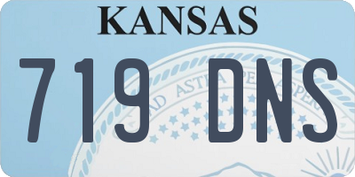 KS license plate 719DNS