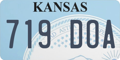 KS license plate 719DOA