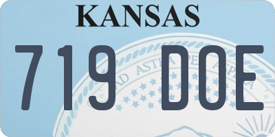 KS license plate 719DOE
