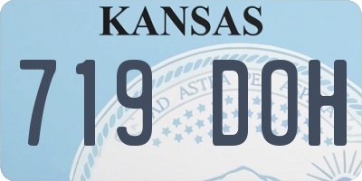 KS license plate 719DOH
