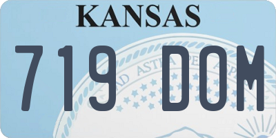 KS license plate 719DOM