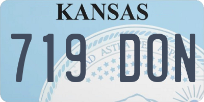 KS license plate 719DON