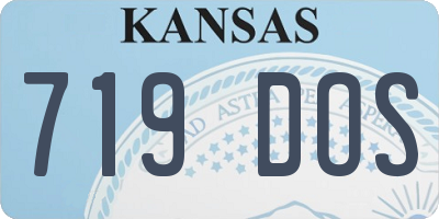 KS license plate 719DOS