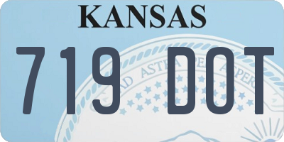 KS license plate 719DOT