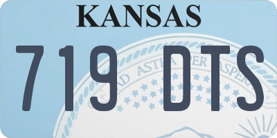 KS license plate 719DTS