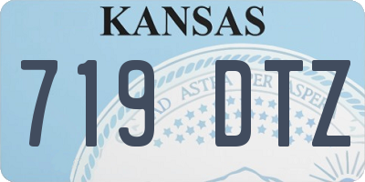 KS license plate 719DTZ