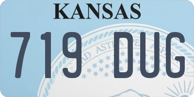 KS license plate 719DUG