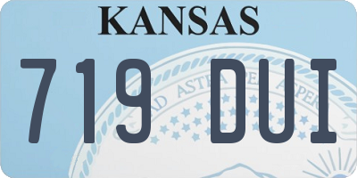 KS license plate 719DUI