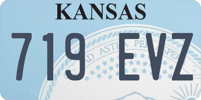 KS license plate 719EVZ