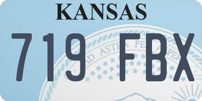 KS license plate 719FBX