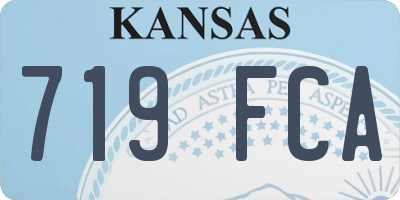 KS license plate 719FCA