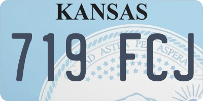 KS license plate 719FCJ