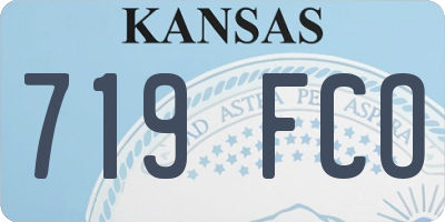 KS license plate 719FCO