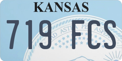 KS license plate 719FCS