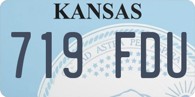 KS license plate 719FDU