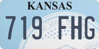 KS license plate 719FHG