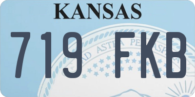 KS license plate 719FKB