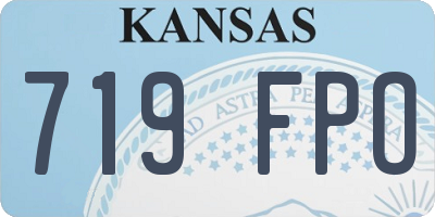 KS license plate 719FPO