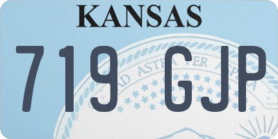 KS license plate 719GJP