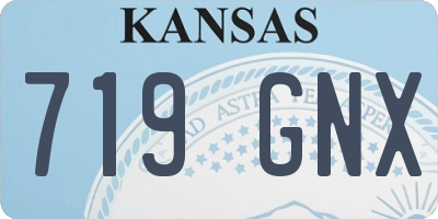 KS license plate 719GNX