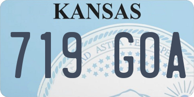KS license plate 719GOA
