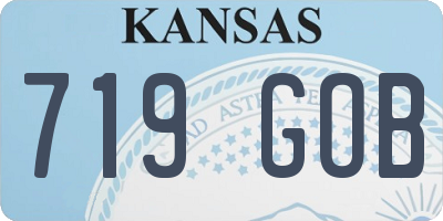 KS license plate 719GOB
