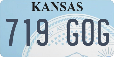 KS license plate 719GOG