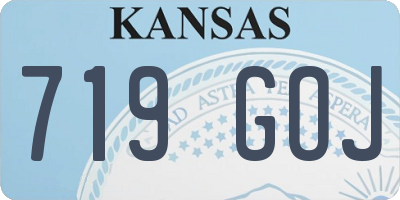 KS license plate 719GOJ