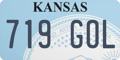 KS license plate 719GOL