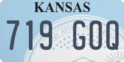 KS license plate 719GOQ