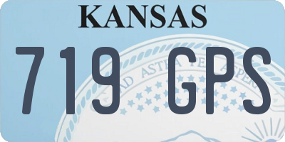 KS license plate 719GPS