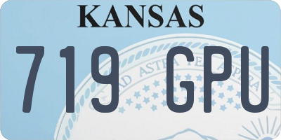 KS license plate 719GPU