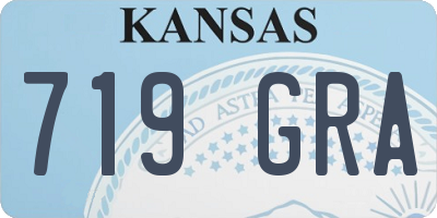 KS license plate 719GRA