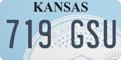 KS license plate 719GSU