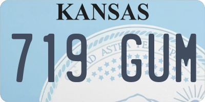 KS license plate 719GUM