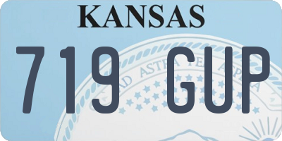 KS license plate 719GUP