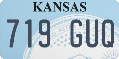 KS license plate 719GUQ