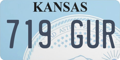 KS license plate 719GUR