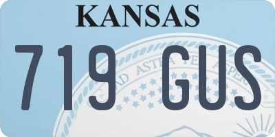 KS license plate 719GUS