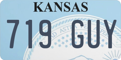 KS license plate 719GUY