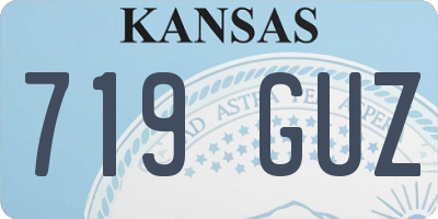 KS license plate 719GUZ