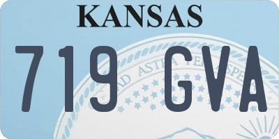 KS license plate 719GVA