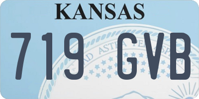 KS license plate 719GVB