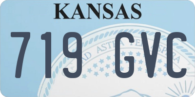 KS license plate 719GVC