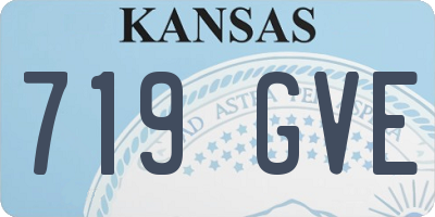 KS license plate 719GVE