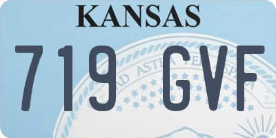 KS license plate 719GVF