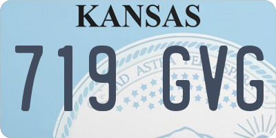 KS license plate 719GVG