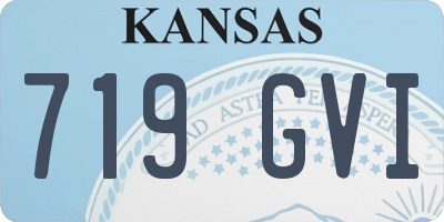 KS license plate 719GVI